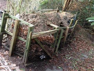 Old wooden composter