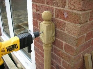 drill newel post