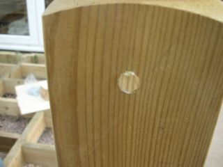 glue plug in newel post