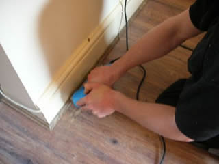 using nailer to fix beading