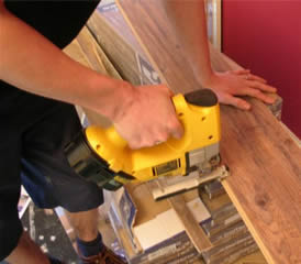 cutting laminate flooring