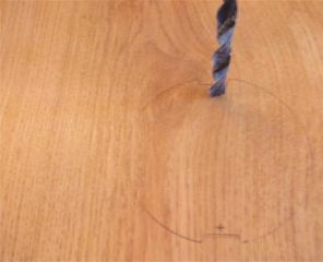 drill hole in laminate