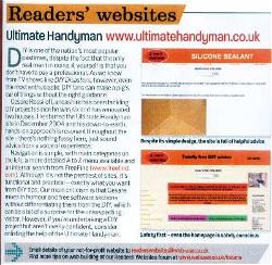 Ultimate Handyman in Web User magazine