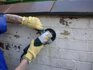 angle grinder wall