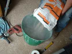 plaster mixing