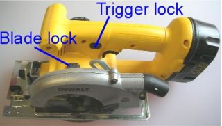 Dewalt DW936 blade lock