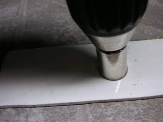 cut hole in tile